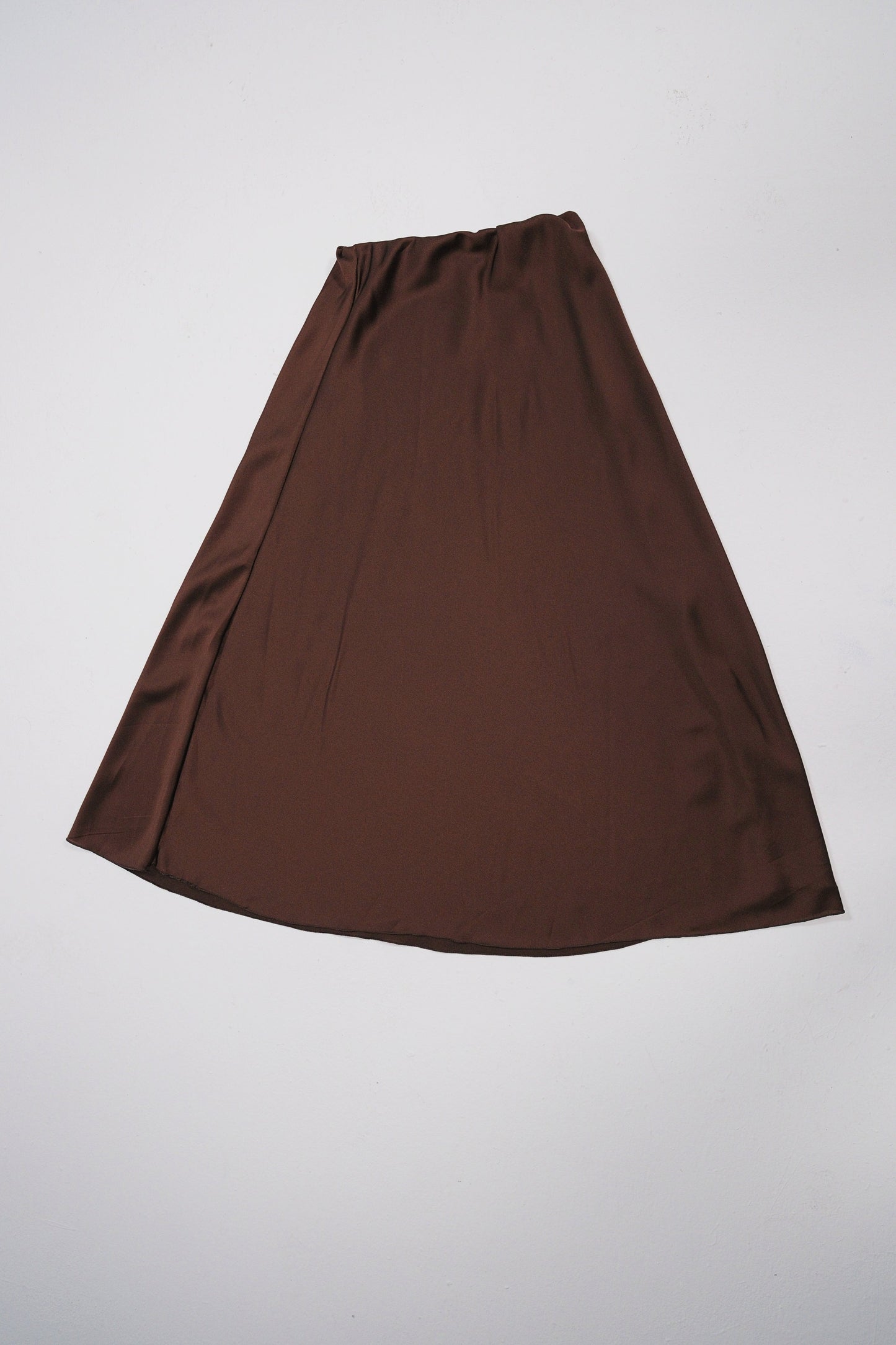 Falda midi satinada