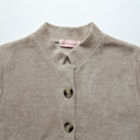 Chaqueta chenilla beige con cierre de botones