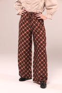 Pantalón ancho de cuadros