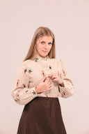 Blusa estampada de manga larga