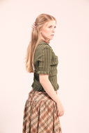 Falda midi de cuadros