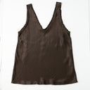 Top lencero satinado marrón